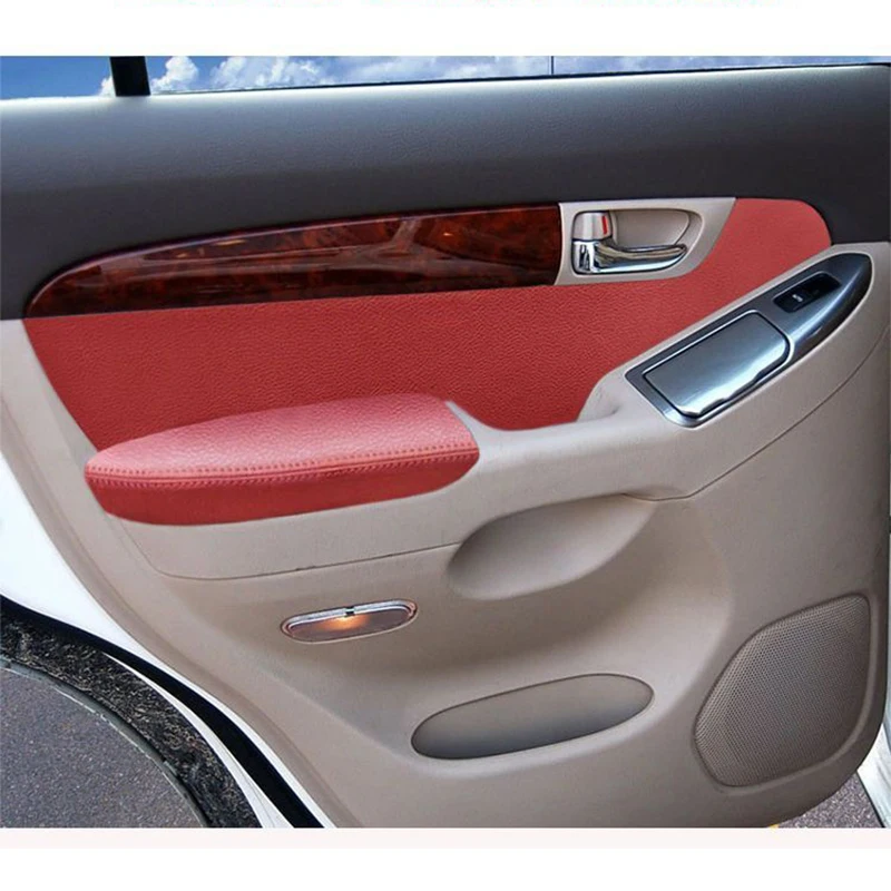 car interior door armrest cover door board pad protector for toyota land cruiser prado 2003 2004 2005 2006 j120 lc120 accessory