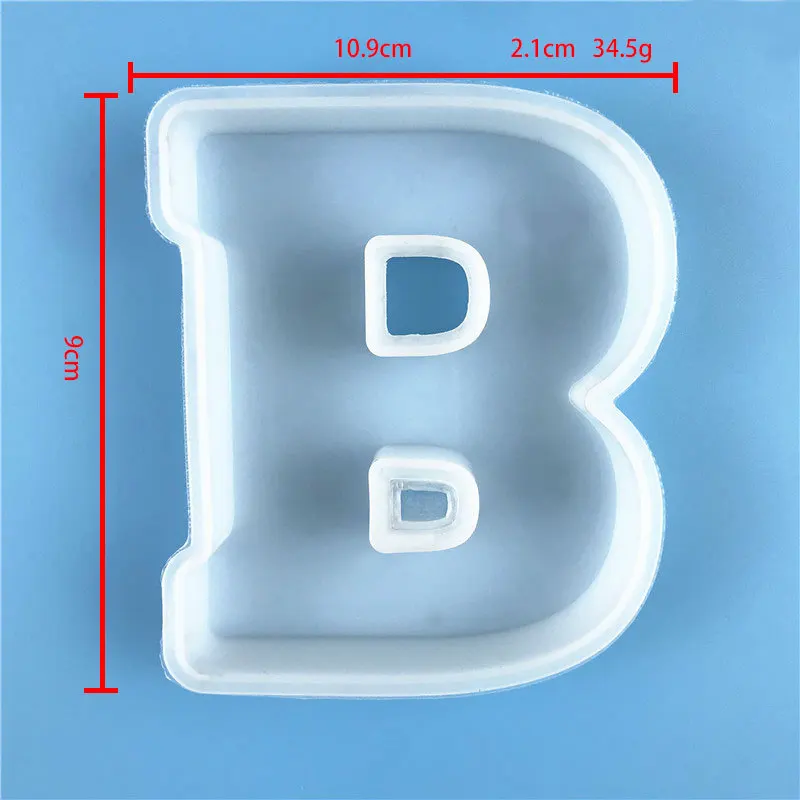 Table decoration Crystal drop glue 26 English letter silicone mold suitable for birthday celebrations