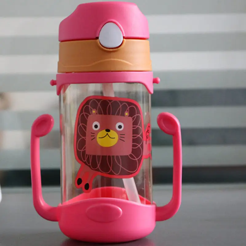 sport water bottle easy to carry with safety 400ml Sports water bottle Custom Cartoon Children Bottle Travel Leakproof Plastic