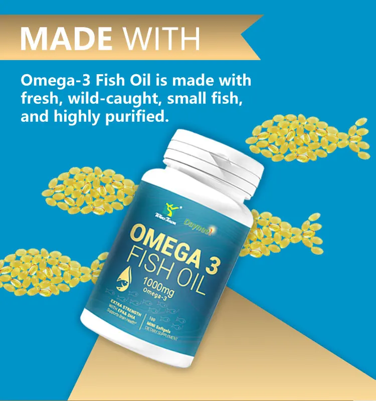 Marine Omega 3 Softgel Wholesale Supplement Fish Oil Omega 3 1000mg Softgel Capsules for Skin