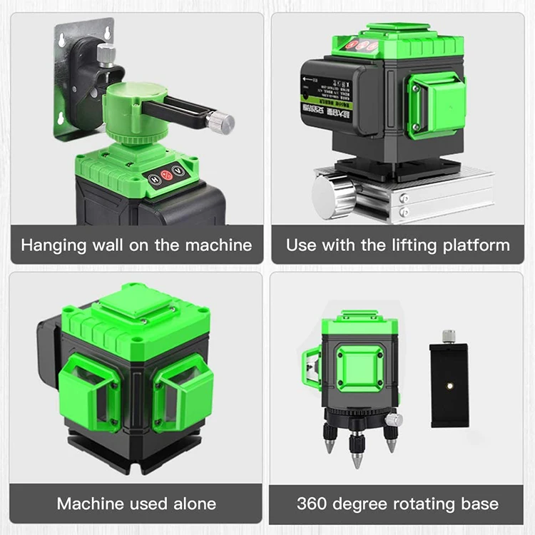New Digital 16 4d 360 rotate green lines auto level cross laser manufacturers