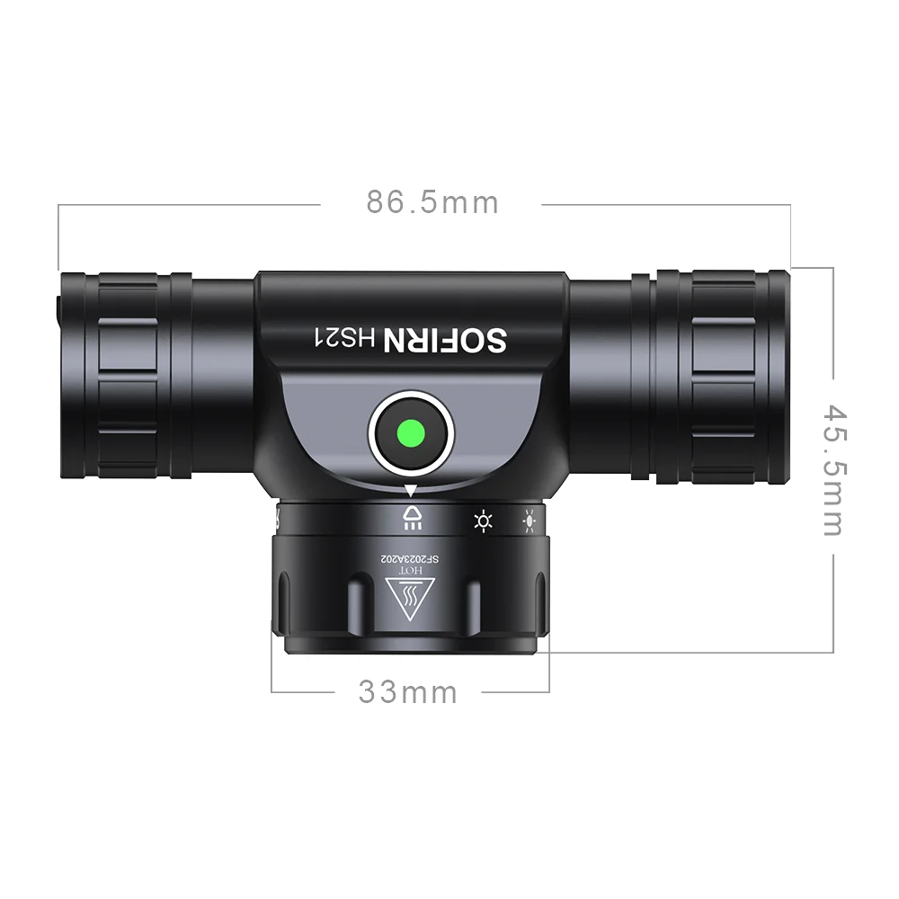 Sofirn HS21 Powerful 2000lm SFT40 Red& white LED light 18650 Rechargeable Flashlight  EDC Headlamp with Infrared sensor