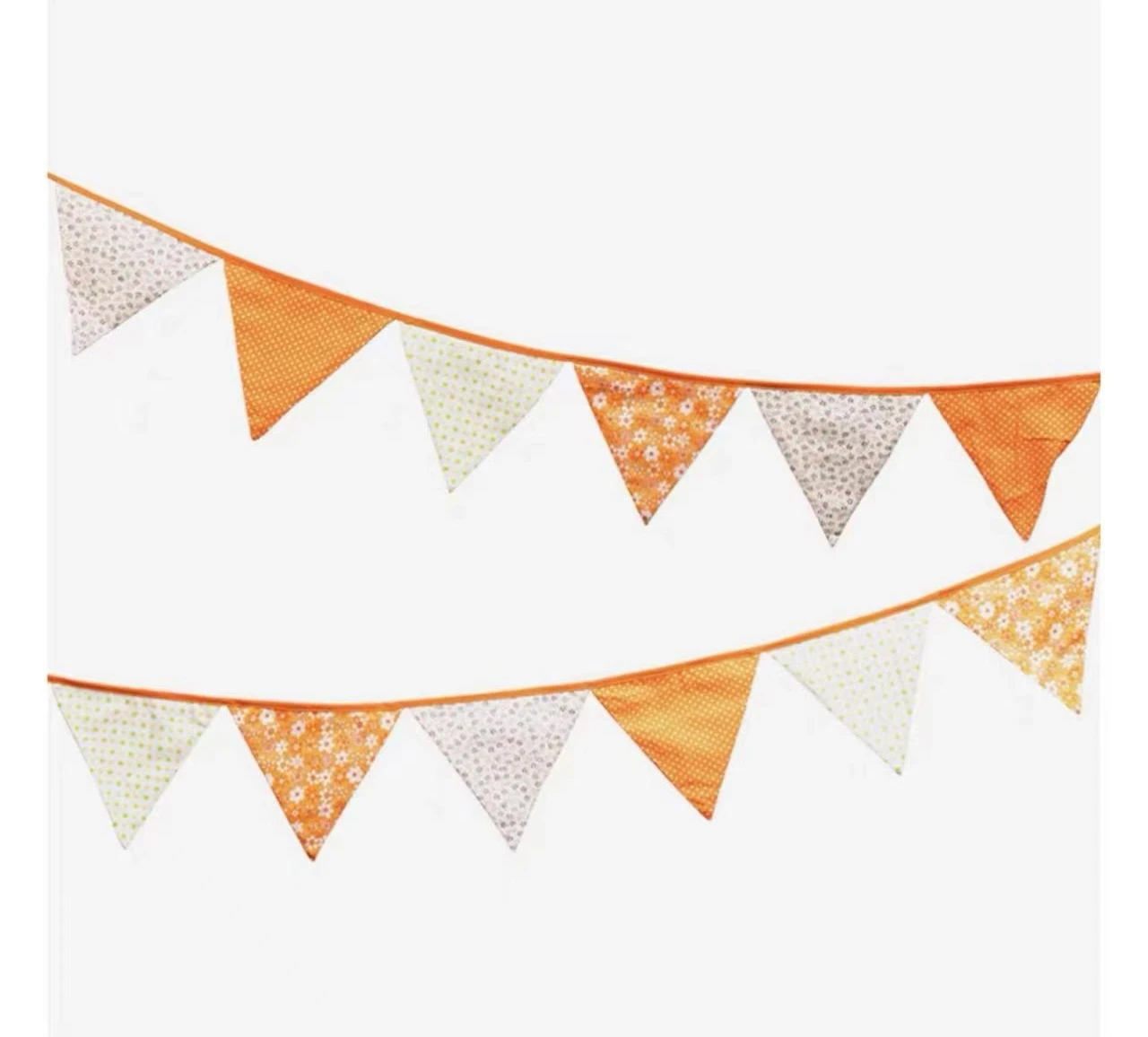 Colorful floral waves single layer cotton pennant birthday flag photo background wedding pull flag