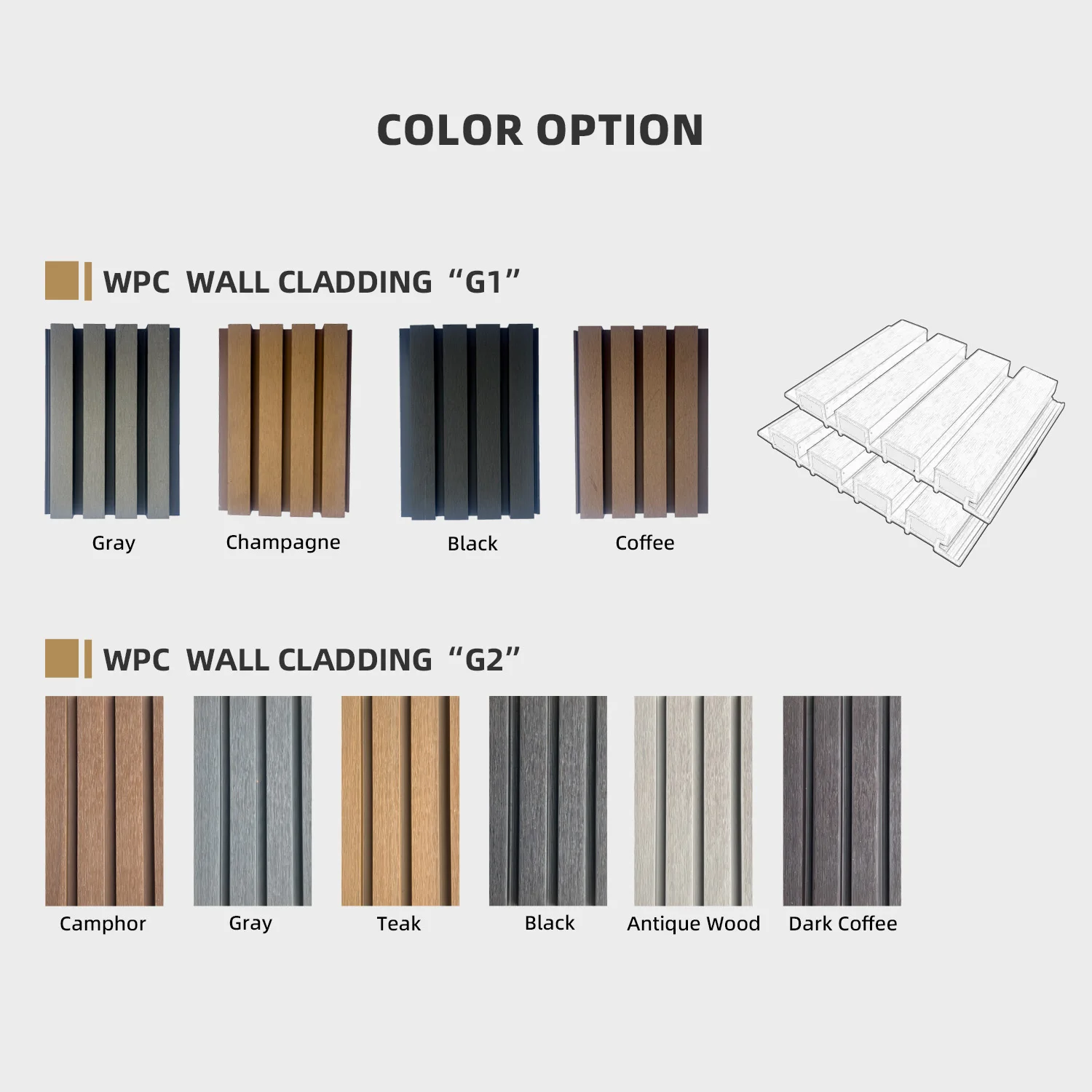 And summer housesNew Listing Wooden Grain Exterior wpc ceiling decorative wpc siding wood plastic composite wall panel