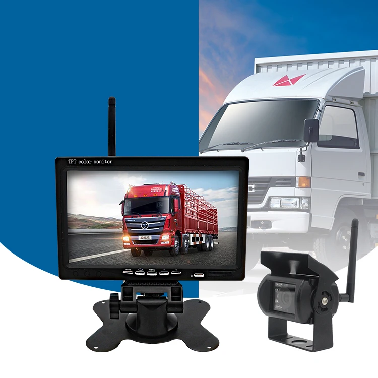7 Inch Wireless Night Vision Backup Car Camera System Reversing Track Monitor