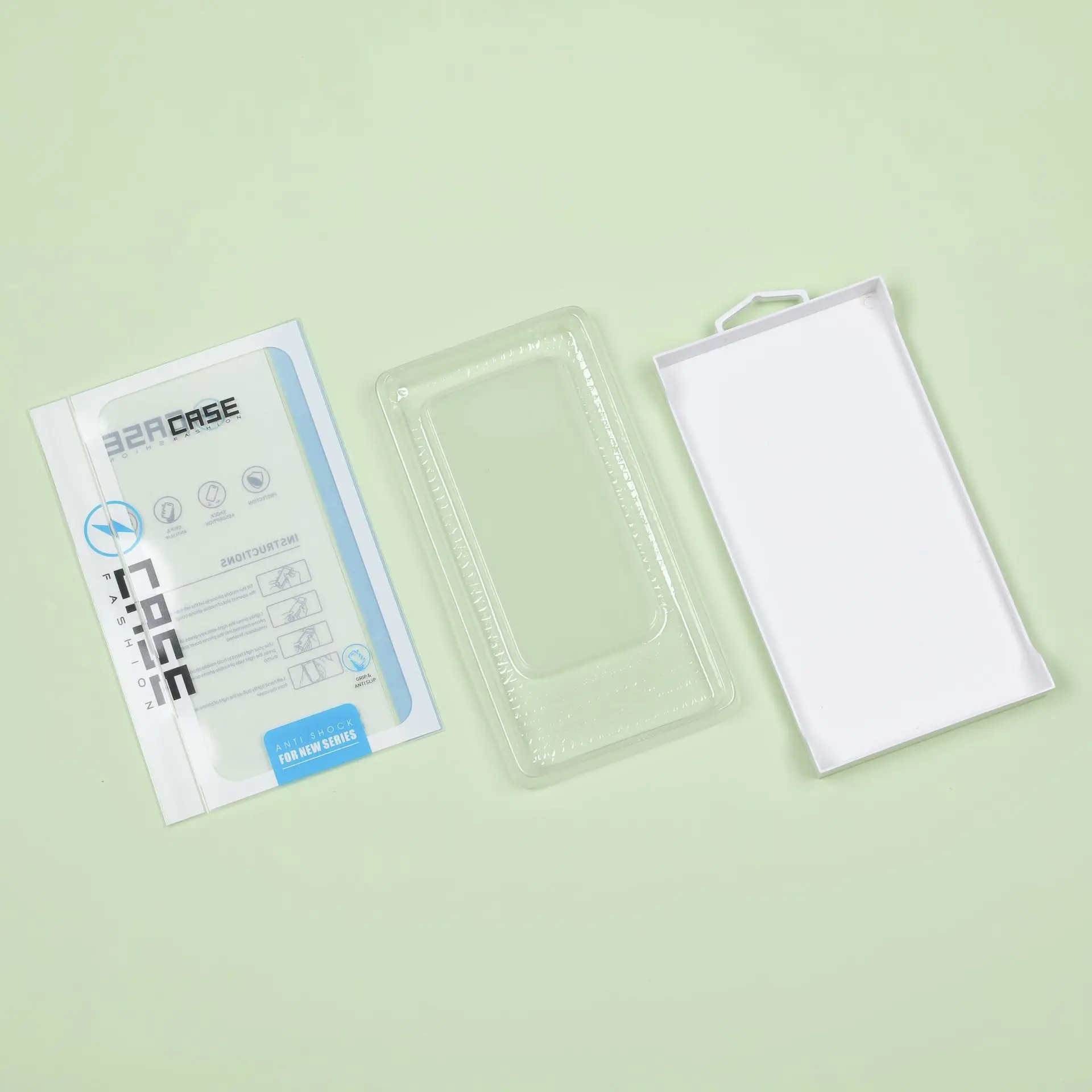 Folding hook packaging box, high-end stock PVC box, mobile phone case packaging box, 15 promax packaging, transparent box