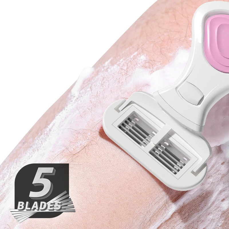 Women Hair Removal Best Partner Six Blades Replaceable Shaving Razor