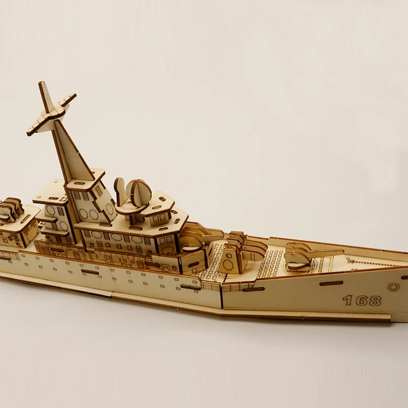 2021 сборная вручную Военная Модель 3D пазл 8 лет детская игрушка деревянный Разрушитель 3D пазл