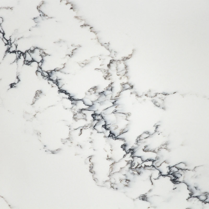 Calacatta Glossy Artificial Table Top Quartz Stone Slab