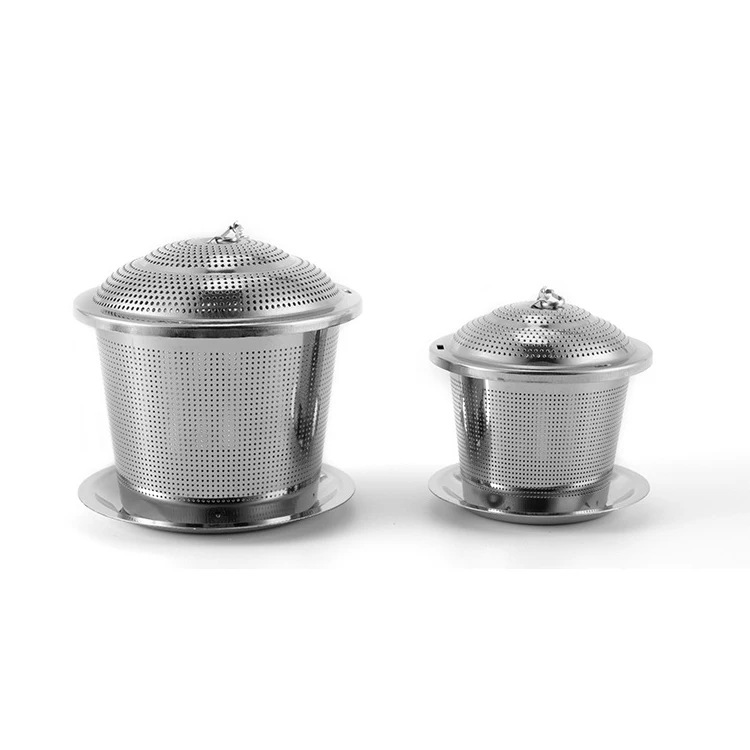 Custom Reusable Tea Infuser Stainless Steel Tea Filter Bucket Shape Tea Infuser Strainer