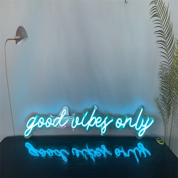 
LED Neon Sign Board Acrylic Good wibe only mancave ghd pink led rgb ghd curve neons sign 