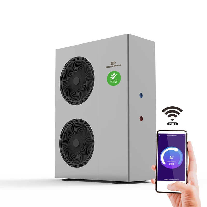 Hotel house heating cooling R32 evi monoblock full dc inverter air to water heat pump water heaters