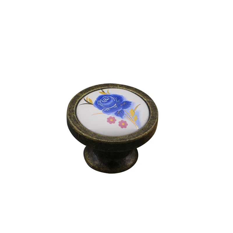 zinc alloy zamak customized patten ceramic knob AB AC color customized usage for cabinet drop dresser wardrobe knob handles