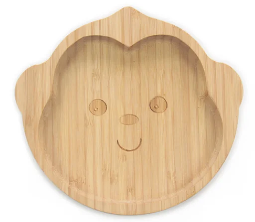 Natural Tableware For Child Snack Special Price Bamboo Plate Serving for Kids Suction Plates for Baby
