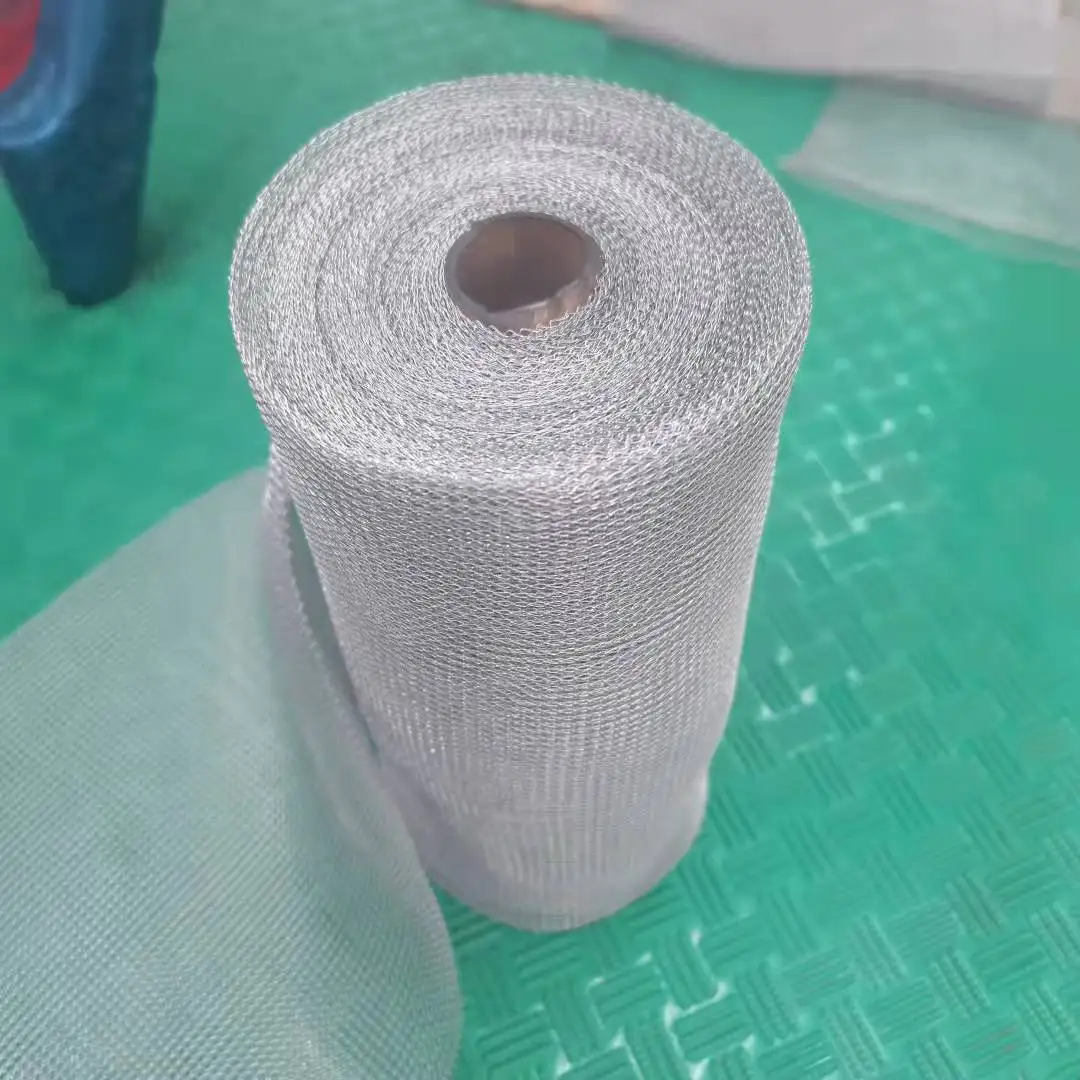 Manufacture tinned copper steel iron wire mesh braid shield mesh 150mm width EMI shielding knitted mesh sleeve