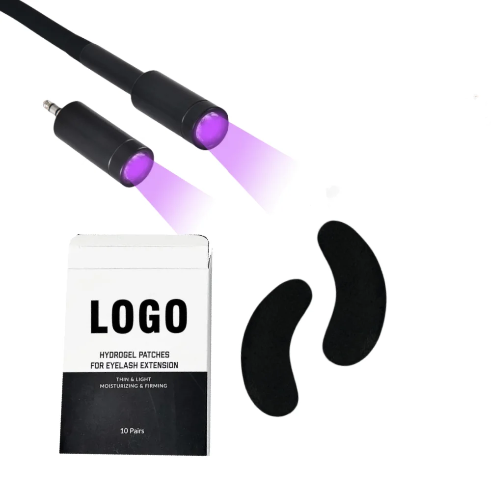 Eyelash extension supplies accessories under eye pad black UV under eye patch custom Hydrogel gel patches for eyelash extension