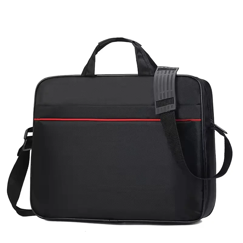 LOW MOQ Nylon Vertical Business Cases Lightweight Shoulder Tote Messenger Bag 14 15.6 Inch Laptop Bag with Strap