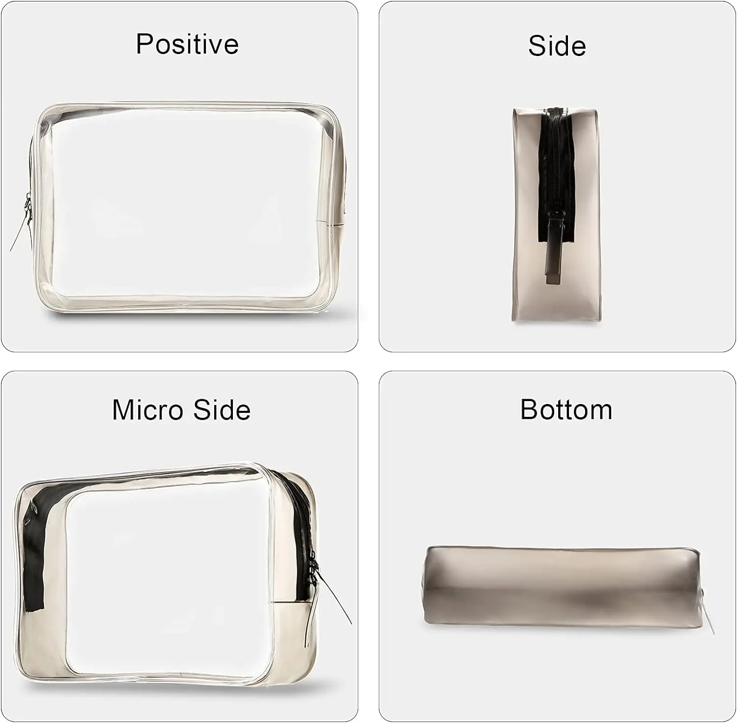 Cheap Travel Swimming Pool Multi-Functional Transparent Zipper Multi-Size Bags For Packaging Cosmetics