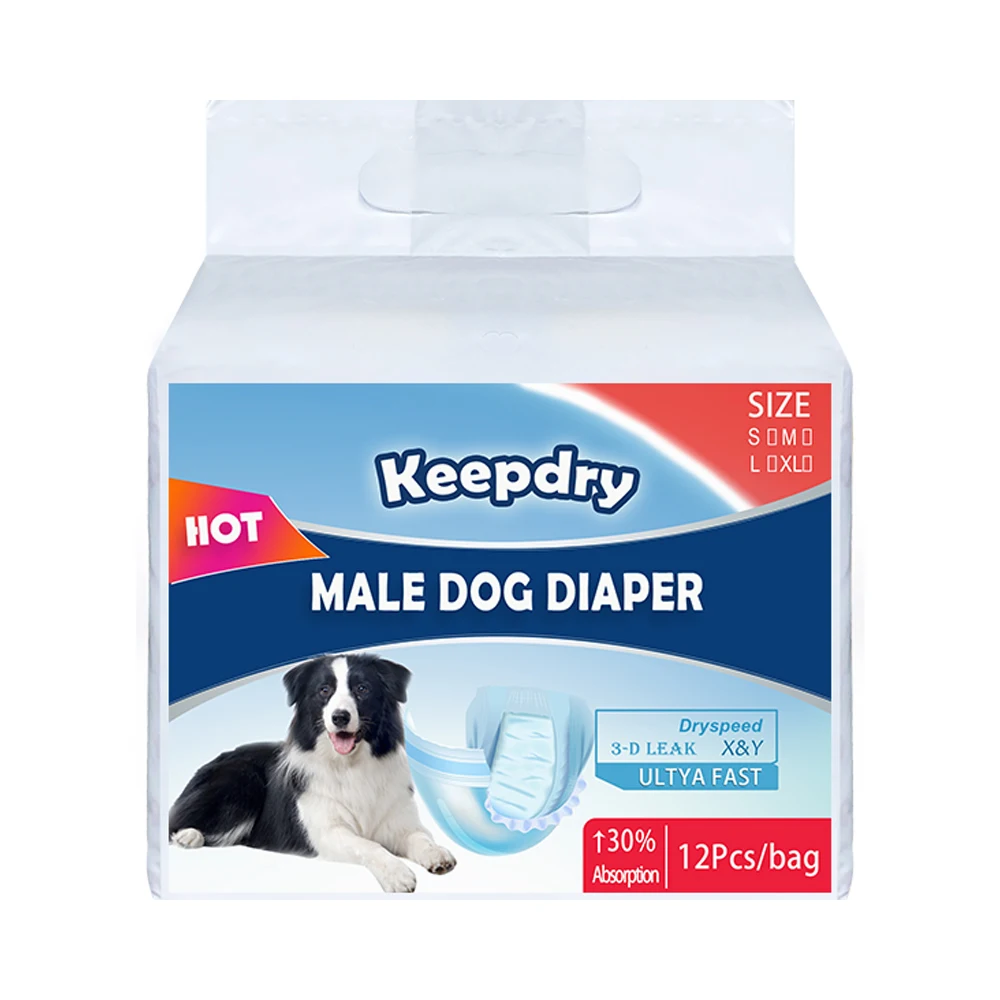 Male Dog Diapers For Dogs Cover Pet Poo Pamper With Bag Disposable Pads