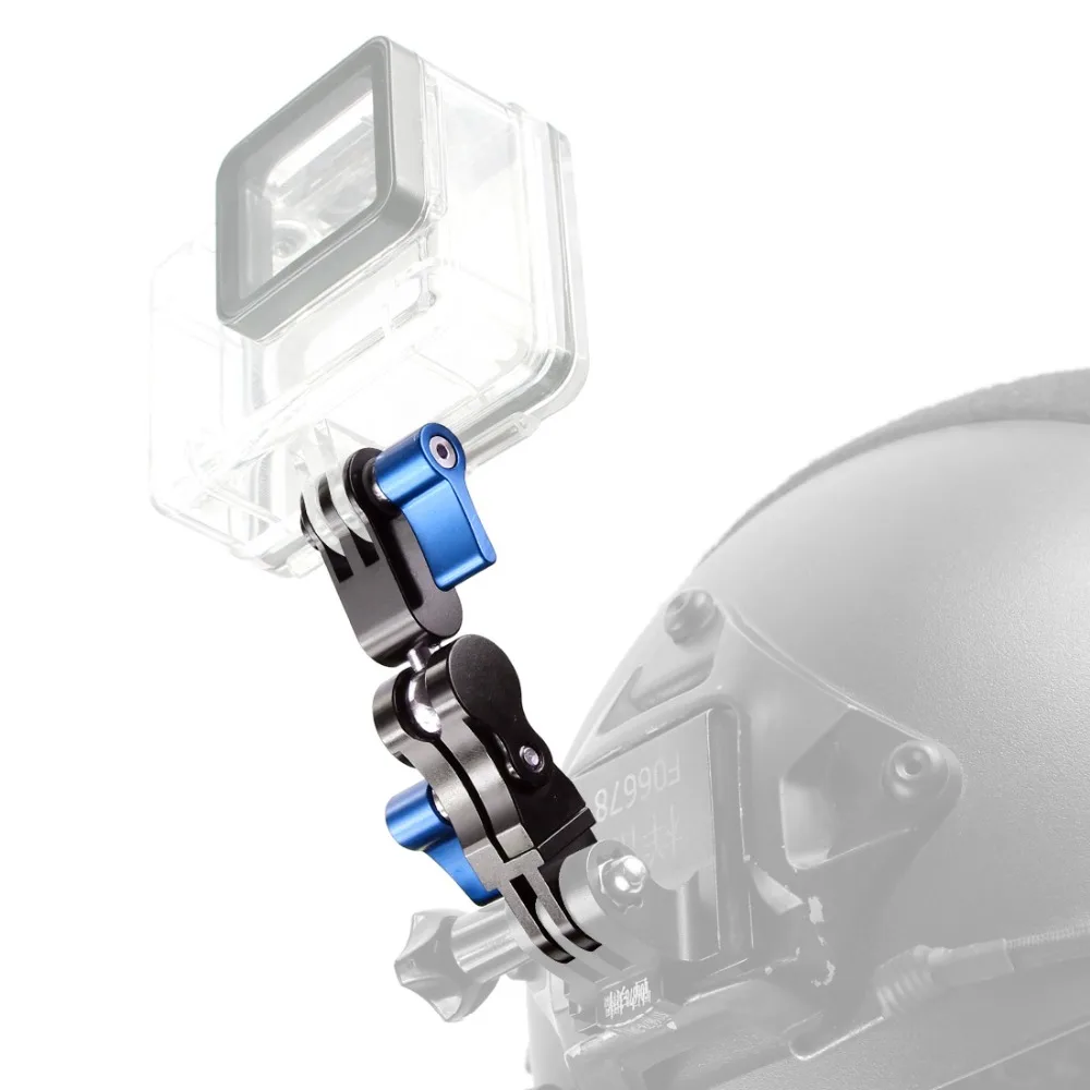 Chinese supplier CNC Alloy Metal Mounts Adapters 360 overhead action camera helmet mount