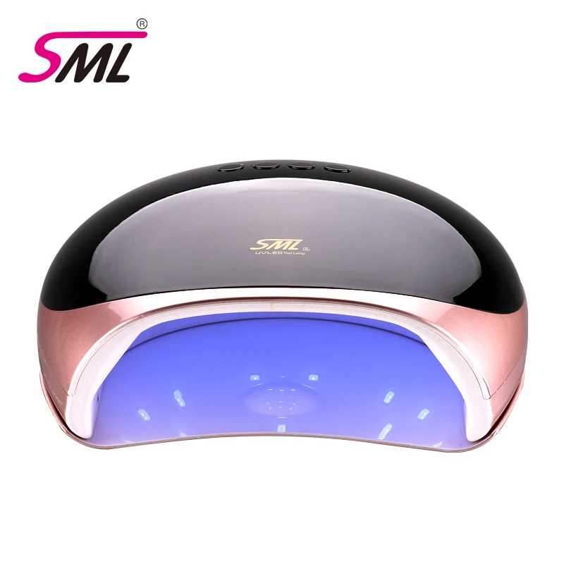 SML Private Label Black Smart Cordless Professional Sun UV Led Gel Nail Lamp Rechargeable