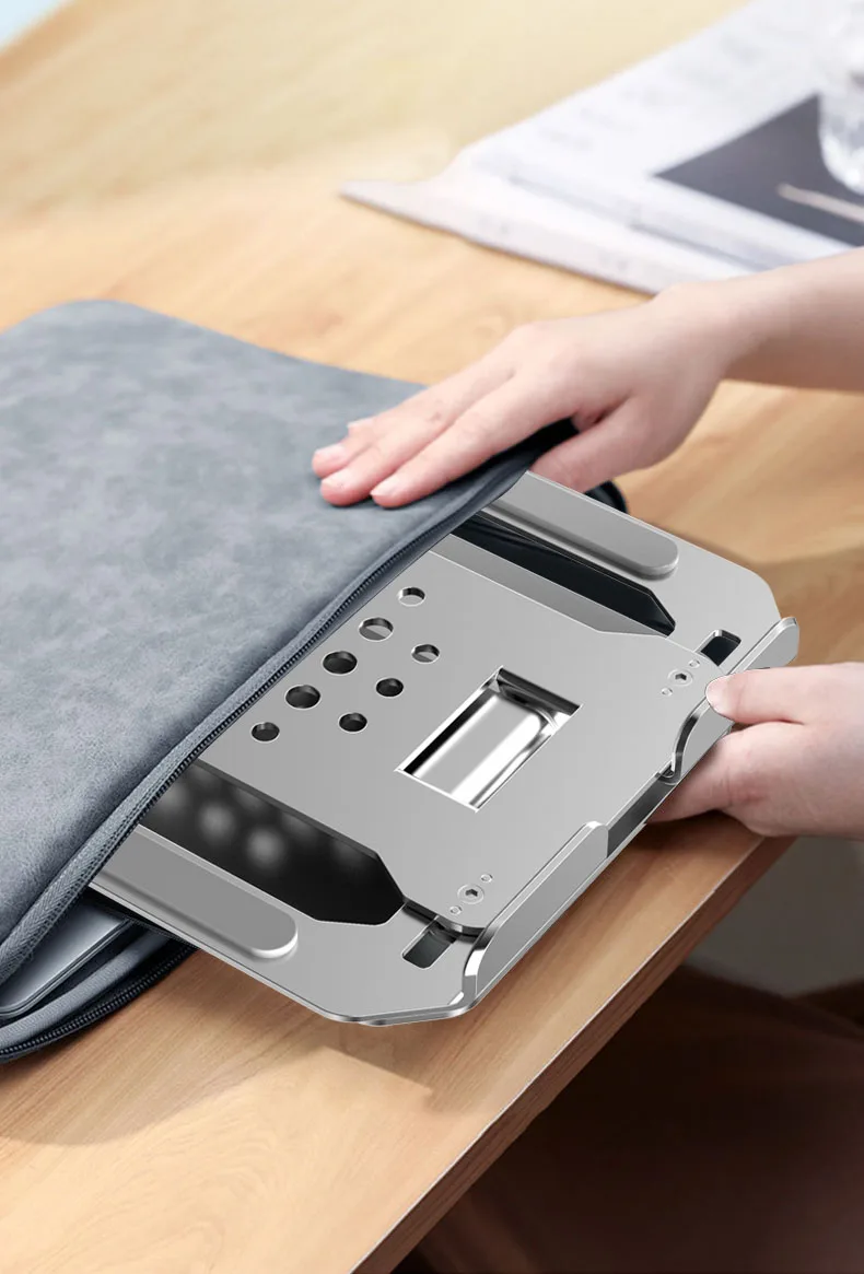 Ergonomic Portable Height Angle Adjustable Notebook Stand Laptop Riser Holder