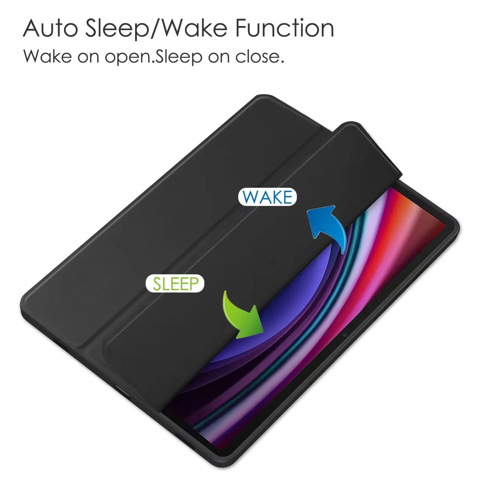Auto Wake Sleep PU Leather Tablet Case For Samsung Galaxy Tab S9 S8 S7 S6 A8 Protect Case with Foldable Desktop Tablet Holder