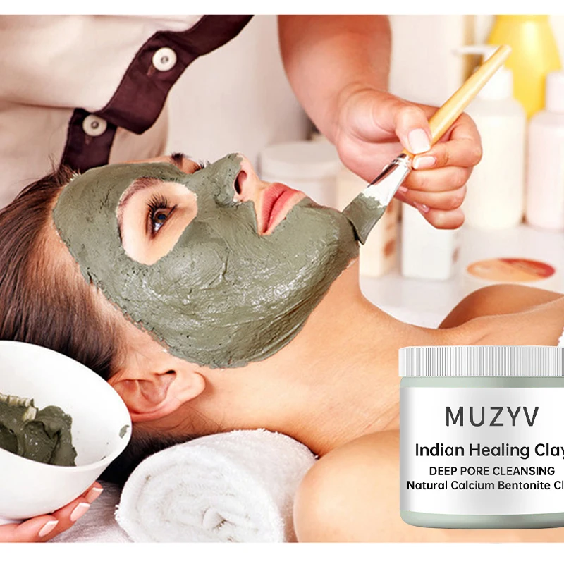 Частная торговая марка, Глубокая очистка, заживление бентонита, каолин, глина для лица, отбеливающая Порошковая грязь, индийская белая глиняная маска