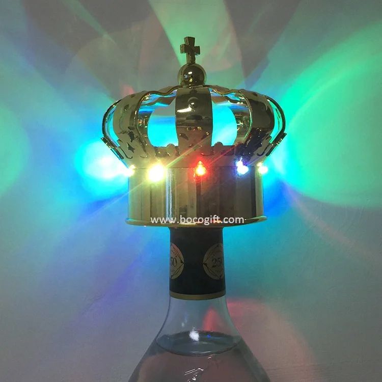 Party stuff Led crown presenter for champagne bottle cap