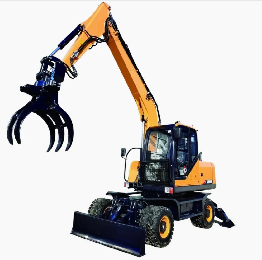 China  EPCN  New  EPA Small Wheel Excavator 8 Ton EPA Euro 5 KUBOTA  Engine 7 8 9 10 ton small wheel Excavator
