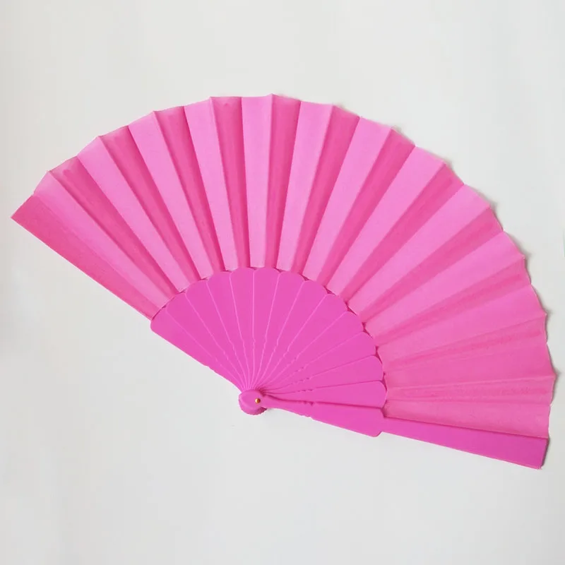 Hot Selling 23cm *42 cm Portable Folding Fan Plastic Hand Fan Custom Printed