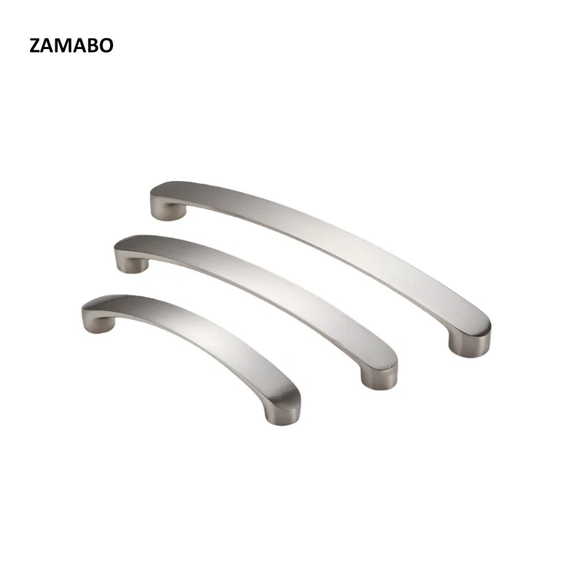 Luxury Door Handle Knob Aluminum Alloy Handle Simple Aluminum Black Nickel Brushed Handle