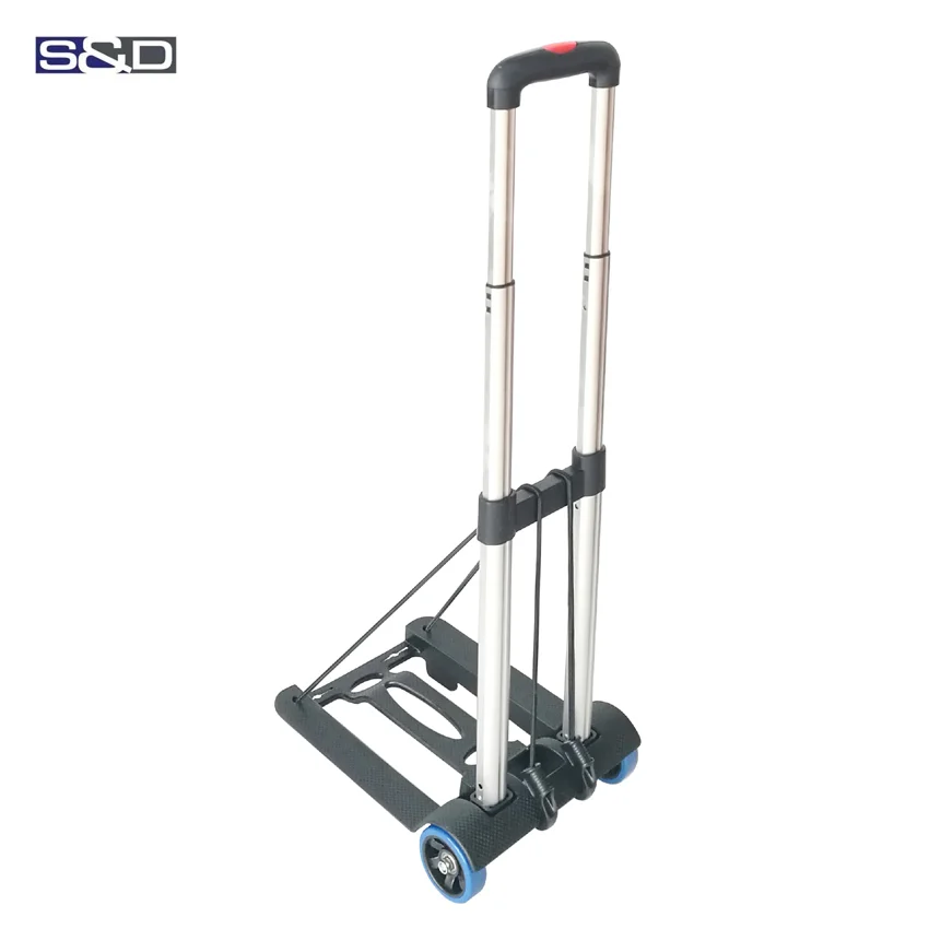 Компактный компактный рекламный алюминиевый складной легкий складной портативный выдвижной багаж ручная тележка грузовик