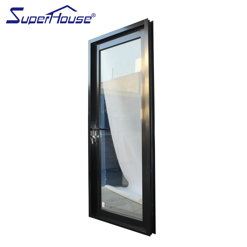Miami NOA approved hurricane proof impact resistance door triple glazed aluminium hinged doors for patio door design