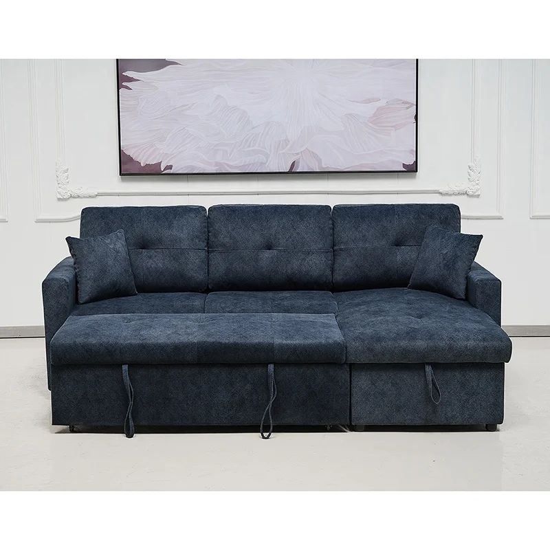 Modern  Folding Sofas Sectionals Sleeper Sofa Bed Living Room Lint Fabric  Multi-function Divan