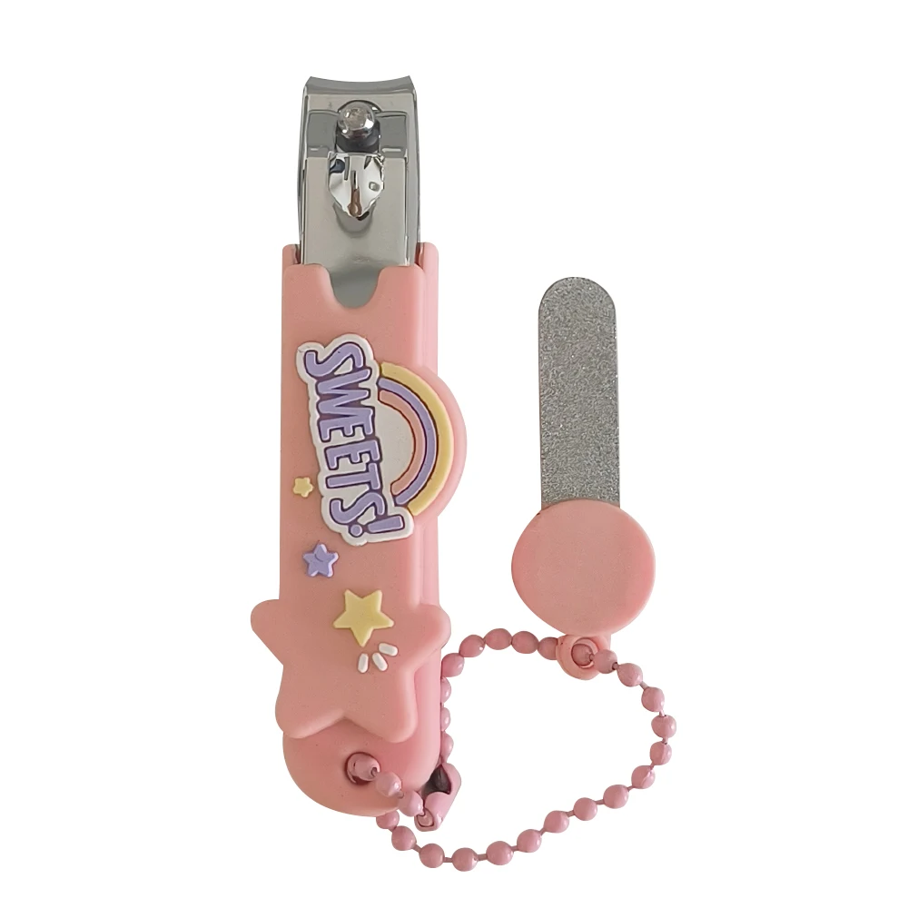 Розовые кусачки для ногтей аккуратные ножницы и пилки младенцев с точностью безопасностью