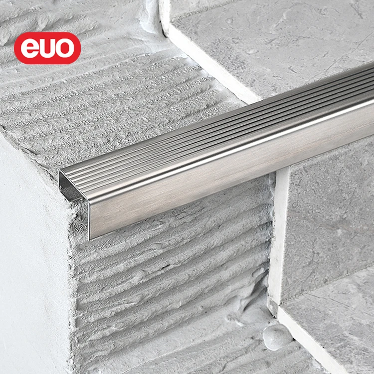 euo wholesale stair nose metal stair nosing for vinyl floor	step edge protection