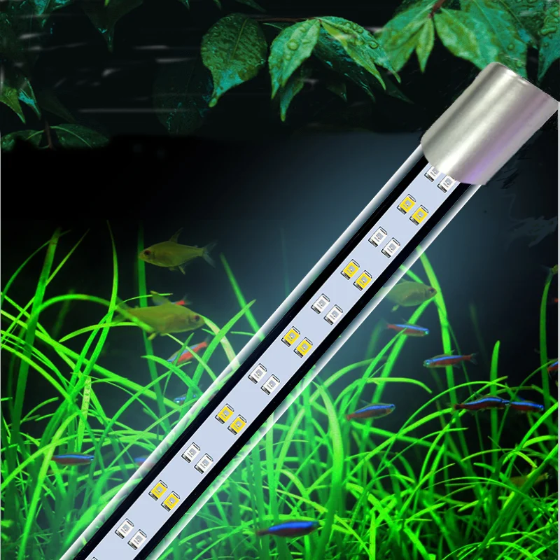 ZAOHETIAN Remote control wide angle three rows of bead glass tube fish tank lights