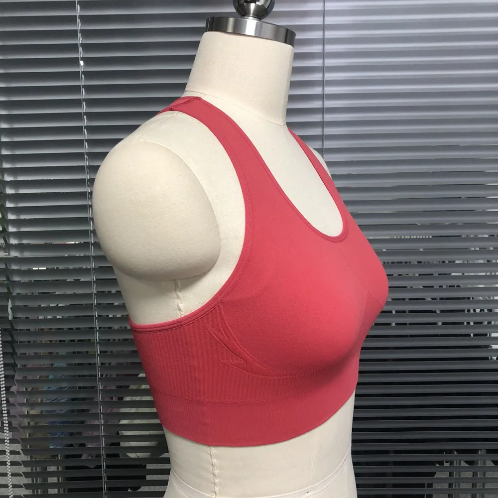 Custom all day and night comfortable soft stretch pocketed mastectomy bra seamless breast surgery bralette for augmented women