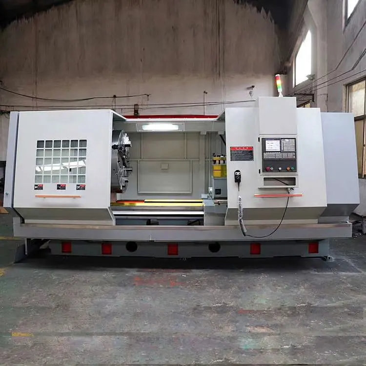 CK6163 Light-duty Computer Numerical Control Bench CNC Lathe Machine Tool Double Spindle Flat Bed Turning Milling Machine 15 60