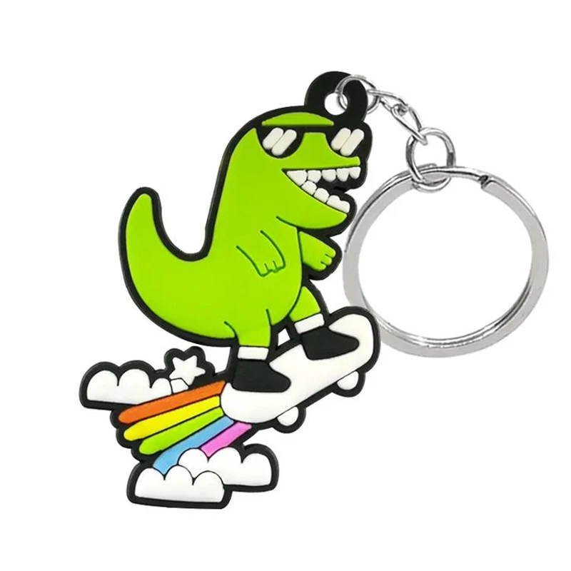 Custom Logo 2d Soft Cartoon Pvc Keychain Metal Gift Rubber Key Chain 3d Silicone Key Ring Rubber Anime Pvc Keychain