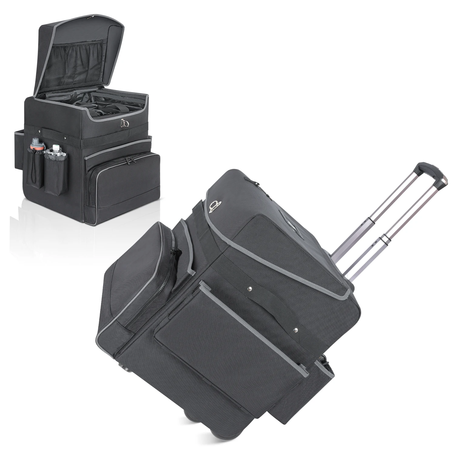 DSLR SLR Water-resistant and Shockproof Wheeled Photographer Camera Bag YCW 2-in-1 Rolling Camera Backpack Trolley Case