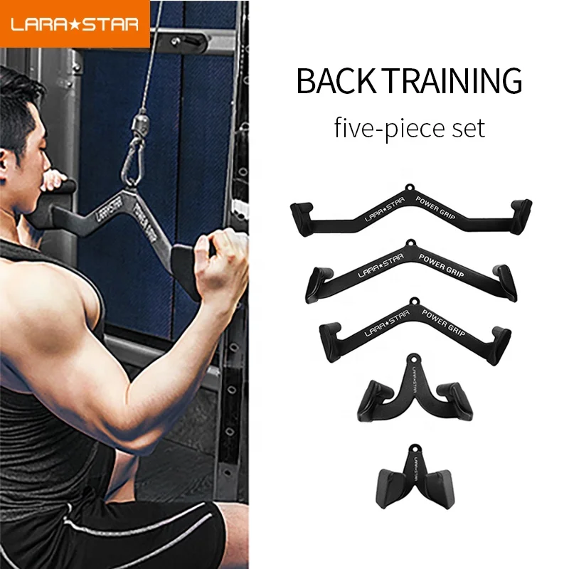 Pull Down Bar Gym Equipment Fitness Accessories Set Of 8 Pcs Weight Lifting Mag Grips