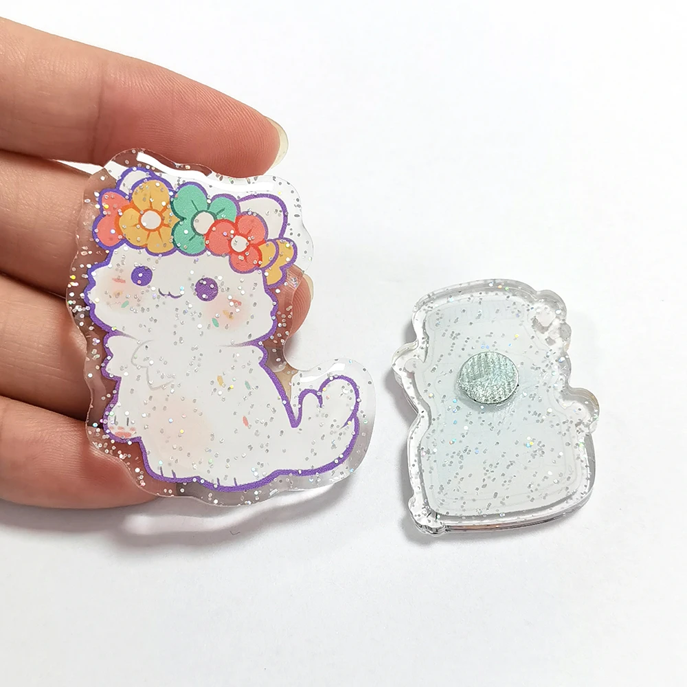 High Quality Custom Cartoon Glitter Board Acrylic Sheet Magnets in China