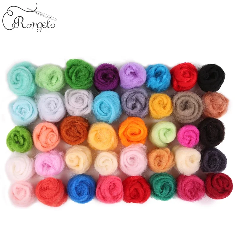 
3g Wool Wholesale 87 Colors DIY Handmade 100% Soft Feeling Chunky Blanket Yarn Felting Wool 