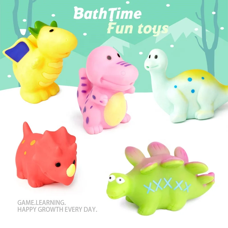 Swimming Pool Beach Hot-selling Baby Bathtub Toys 6 Pack Cute Toy Dinosaurs Style Baby Toy For Toddlers