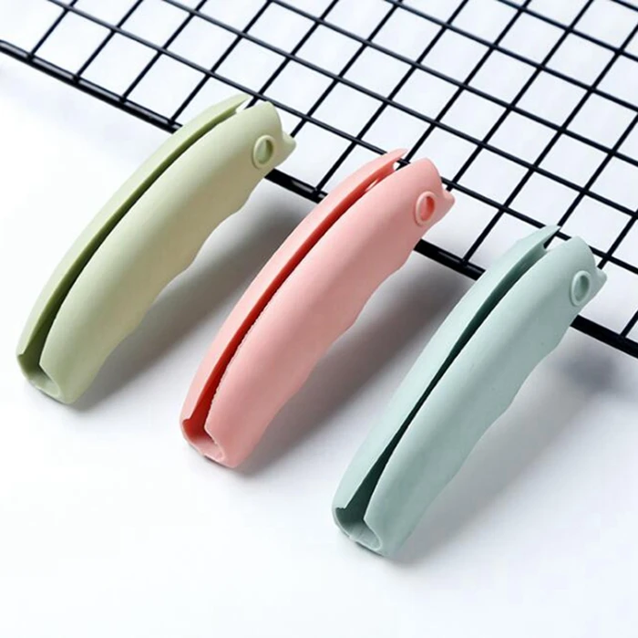 Factory Supply Custom Logo Design Durable Silicone Shopping Bag Grip Handles Handgrip Carrier (001) .