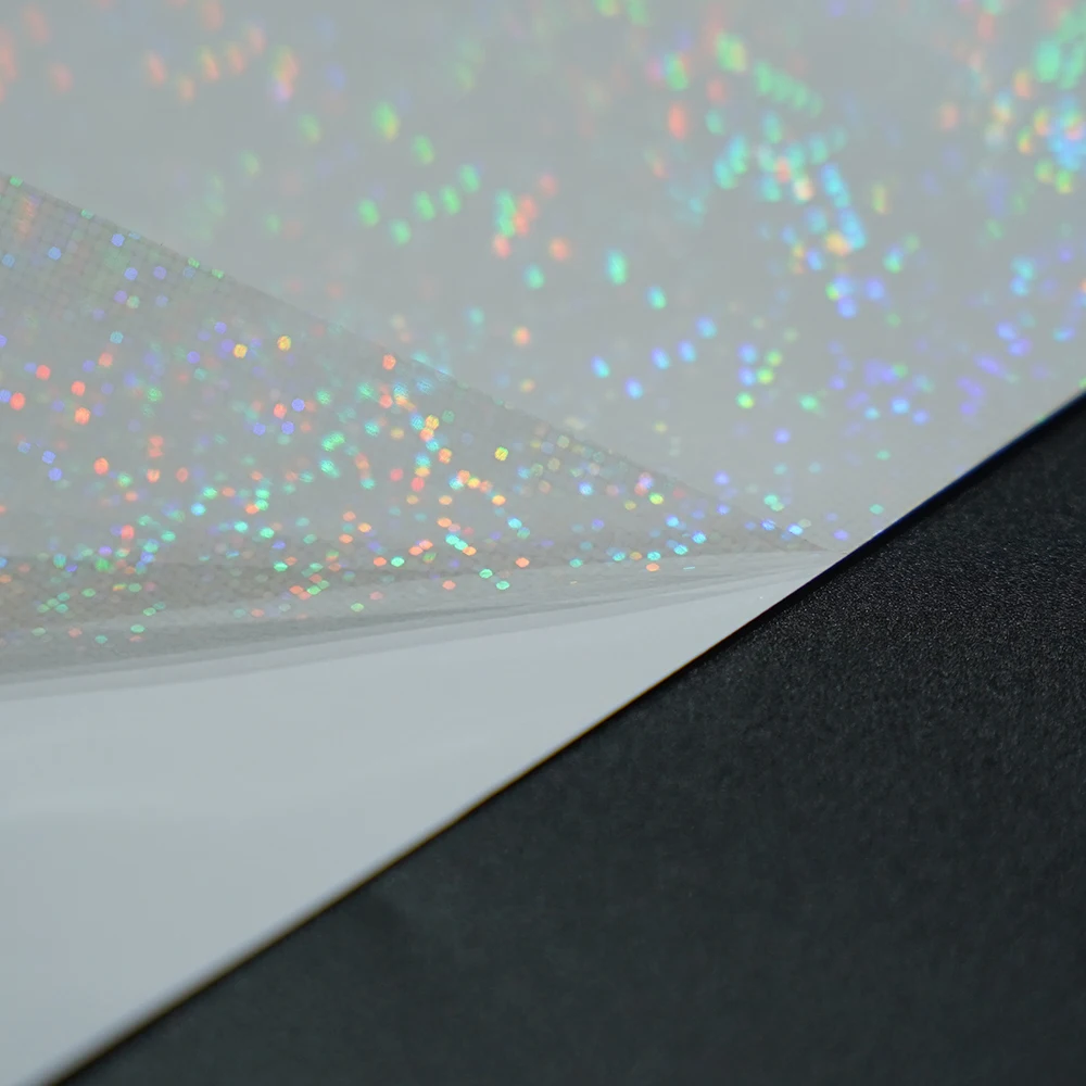 Waterproof Holographic Cold Laminate Film A4 Size Holographic Pet Film Hologram Overlay Film