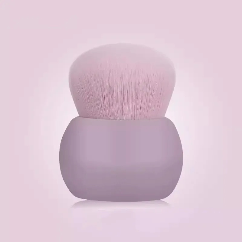 Фиолетовая зеленая Кисть для макияжа Kabuki кисти Премиум синтетическая плоская основа макияж