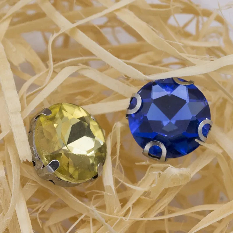 High Quality Round Stone With Claw Crystal Pointback Rhinestone For Clothing Jewelry